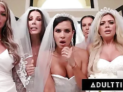 ADULT TIME - Big Titty MILF Brides Discipline Big Dick Wedding Planner With INSANE REVERSE GANGBANG!