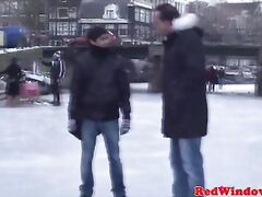 European beauty licked out before sucking dick