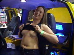 Public flashing tits at car stereo show in Daytona Florida