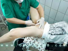 Orgasm on gyno chair