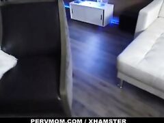 PervMom - Kinky Big Tit Milf Gives Her Stepson A BJ