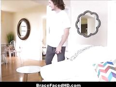 nerdy tiny teen with braces fucked