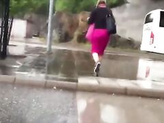 Housewife got a huge juicy butt. Booty looking good in that dress!
