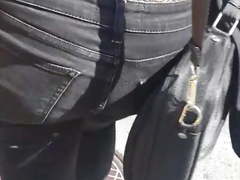 Turkish bitch black lace pantie ass walk