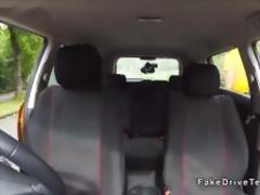 Instructor cums on blonde driving student